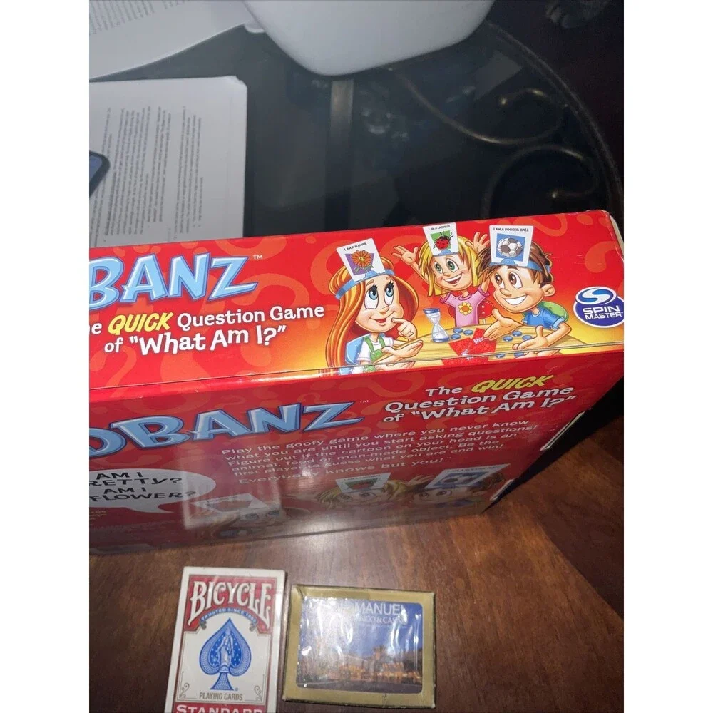 HEADBANZ Game for Kids - All Pieces EUC, Plus Two Playing Cards New